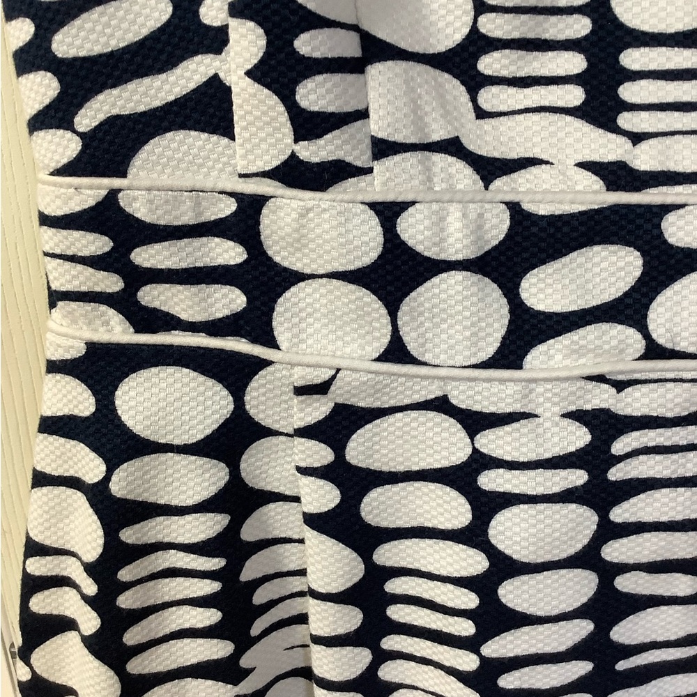 Antonio Melani Navy and White Sleeveless Polka Dot Sheath Lined Dress Size 6 - Picture 10 of 16